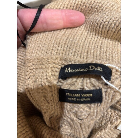 NWOT Massimo Dutti cable knit Poncho S - Picture 5 of 11